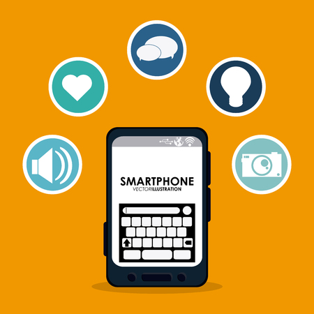 Gadget concept with smartphone design, vector illustration 10 eps graphic.のイラスト素材