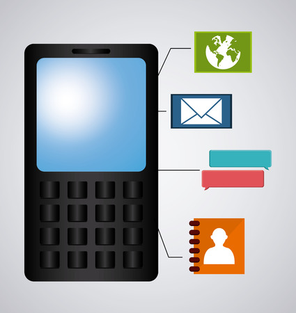 Gadget concept with smartphone design, vector illustration 10 eps graphic.のイラスト素材