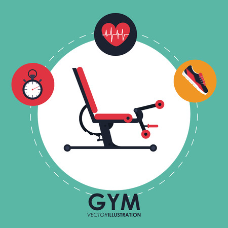 Gym concept with fitness icons design, vector illustration 10 eps graphic.のイラスト素材