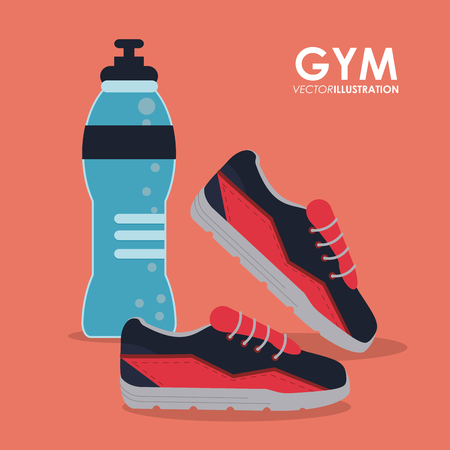 Gym concept with fitness icons design, vector illustration 10 eps graphic.のイラスト素材