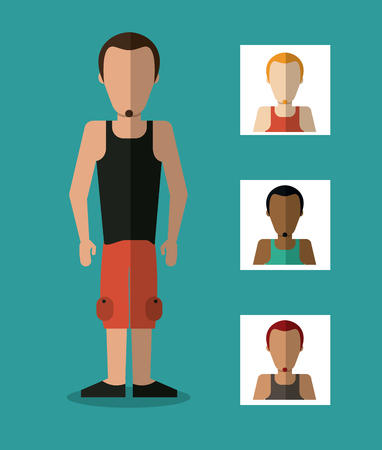People concept over background  design, vector illustration 10 eps graphic.のイラスト素材