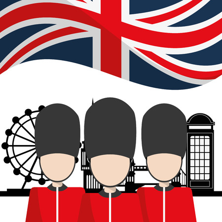London concept with landmarks icons design, vector illustration 10 eps graphic.のイラスト素材