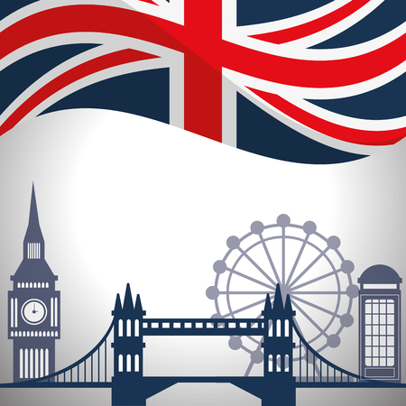 London concept with landmarks icons design, vector illustration 10 eps graphic.のイラスト素材