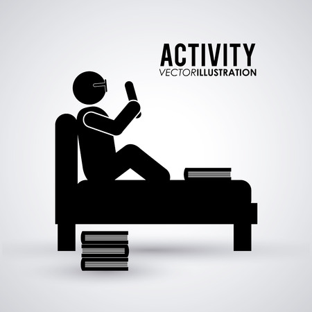 Activity concept with pictogram design, vector illustration 10 eps graphic.のイラスト素材