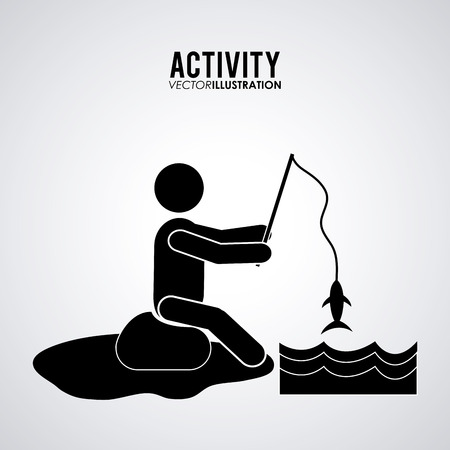 Activity concept with pictogram design, vector illustration 10 eps graphic.のイラスト素材