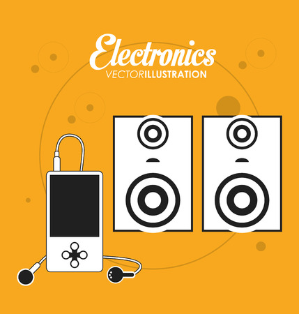 Electronics concept and technology icons design, vector illustration 10 eps graphic.のイラスト素材