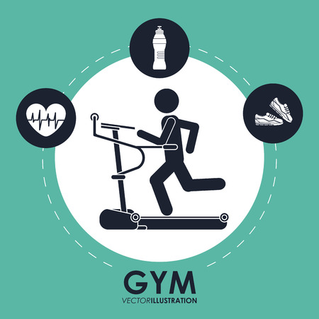 Gym concept with fitness icons design, vector illustration 10 eps graphic.のイラスト素材