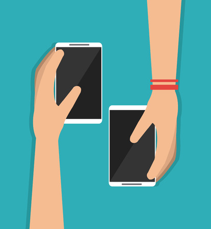 Technology concept with smartphone design, vector illustration 10 eps graphic.のイラスト素材