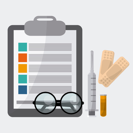 Medical care concept with medicine icons design, vector illustration 10 eps graphic.のイラスト素材