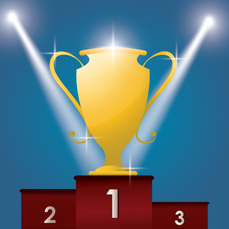 Winner  concept with trophy icons designのイラスト素材