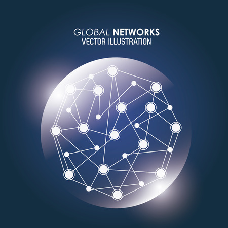 Global  communication concept with  planet designのイラスト素材