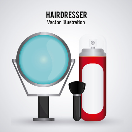 Hairdresser concept with salon  icons designのイラスト素材