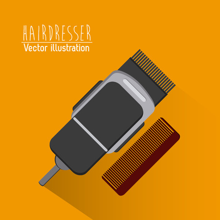 Hairdresser concept with salon  icons designのイラスト素材