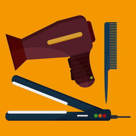 Hairdresser concept with salon  icons designのイラスト素材