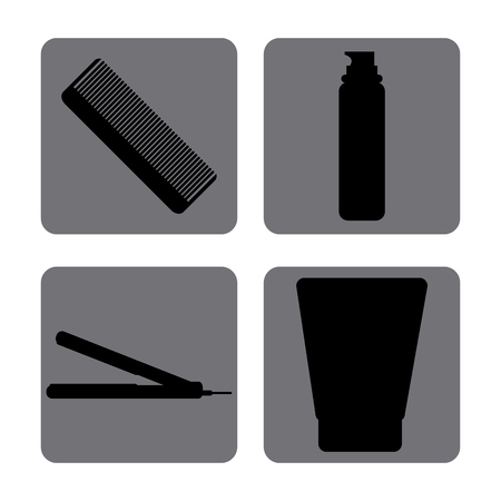 Hairdresser concept with salon  icons designのイラスト素材