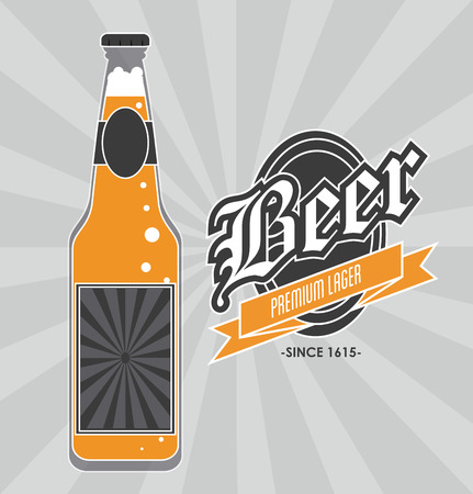 Beer concept with her own glass design, vector illustration のイラスト素材