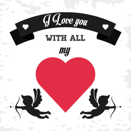 Love concept with romantic icons design, vector illustration 10 eps graphic.のイラスト素材