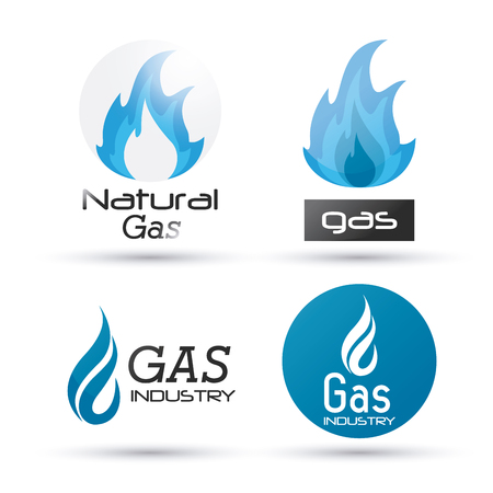 Natural gas concept with industry icons design, vector illustration 10 eps graphic.のイラスト素材