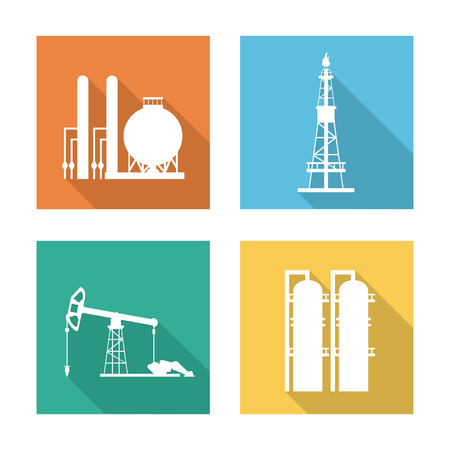 Natural gas concept with industry icons design, vector illustration 10 eps graphic.のイラスト素材