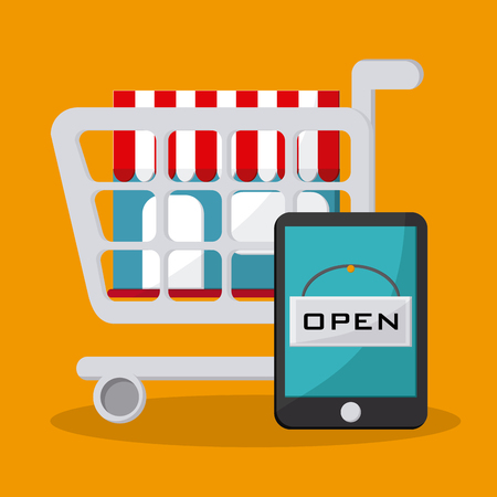 Shopping online concept ecommerce icons design, vector illustration 10 eps graphic.のイラスト素材