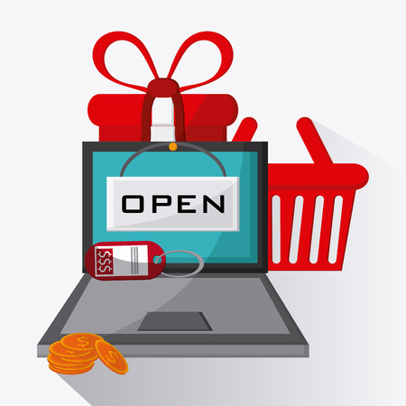 Shopping online concept ecommerce icons design, vector illustration 10 eps graphic.のイラスト素材