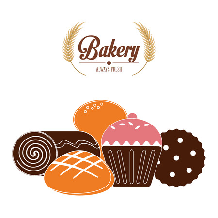 Bakery concept with food icon design, vector illustration 10 eps graphic.のイラスト素材