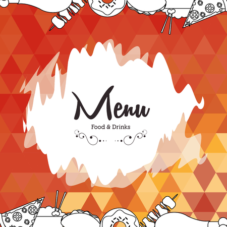 Menu  concept with restaurant icons design, vector illustration 10 eps graphic.のイラスト素材