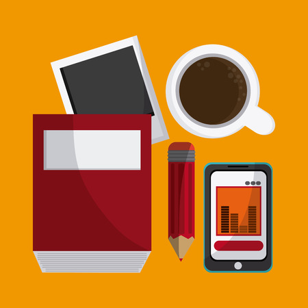 Office design  with technology icon design, vector illustration 10 eps graphic.のイラスト素材