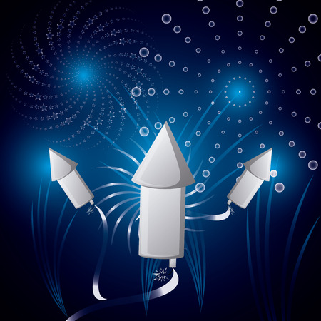 Firework design  with rocket  icon design, vector illustration 10 eps graphic.のイラスト素材