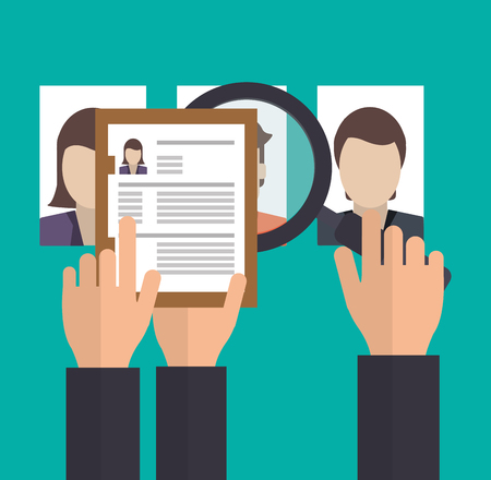Human resources concept with document icon design, vector illustration 10 eps graphic.のイラスト素材