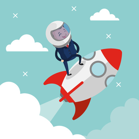 Start up concept with businessman icon design, vector illustration 10 eps graphic.のイラスト素材