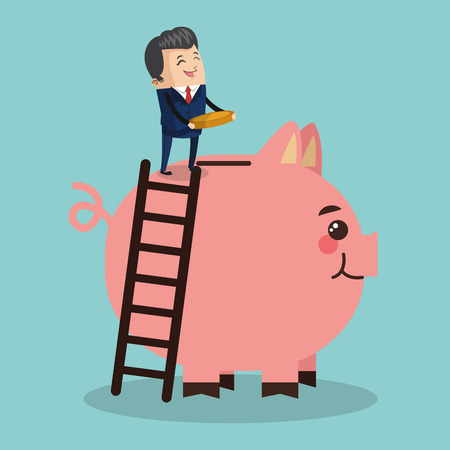 Start up concept with businessman icon design, vector illustration 10 eps graphic.のイラスト素材