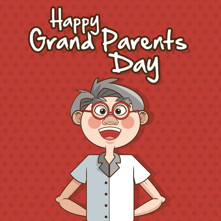 Grandparents concept with old people design, vector illustration 10 eps graphic.のイラスト素材