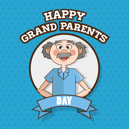 Grandparents concept with old people design, vector illustration 10 eps graphic.のイラスト素材