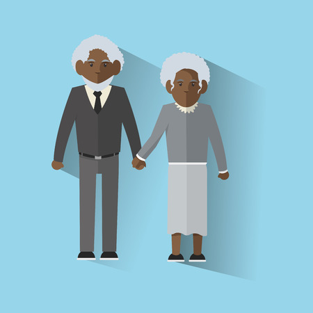 Grandparents concept with old people design, vector illustration 10 eps graphic.のイラスト素材