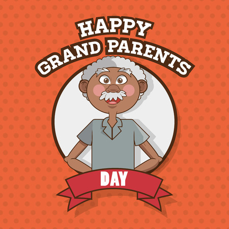 Grandparents concept with old people design, vector illustration 10 eps graphic.のイラスト素材