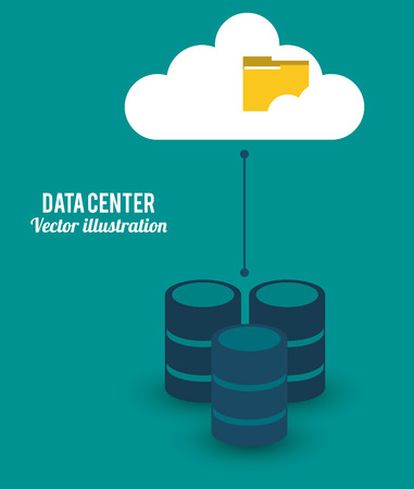 Data center concept with computing icons design, vector illustration 10 eps graphic.のイラスト素材