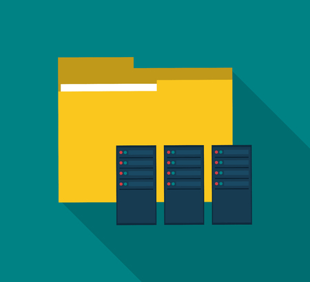 Data center concept with computing icons design, vector illustration 10 eps graphic.のイラスト素材