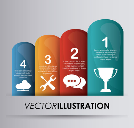 Infographic concept with steps icons design, vector illustration 10 eps graphic.のイラスト素材