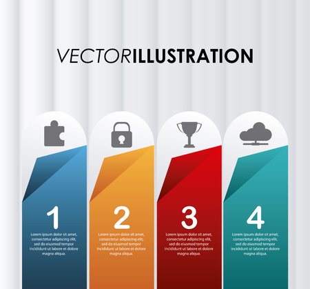 Infographic concept with steps icons design, vector illustration 10 eps graphic.のイラスト素材