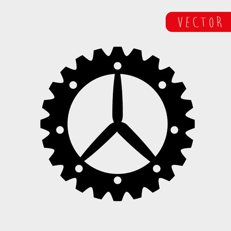 Machine part concept with gear icon design, vector illustration 10 eps graphic.のイラスト素材
