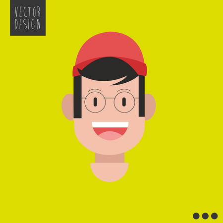 Man  concept with cartoon icon designのイラスト素材