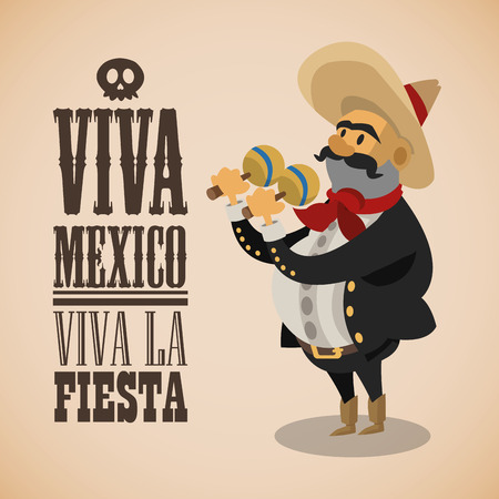 Mexico  concept with culture icon designのイラスト素材