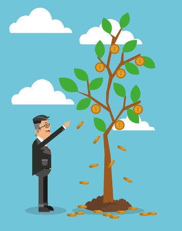 Business concept with growth icon designのイラスト素材