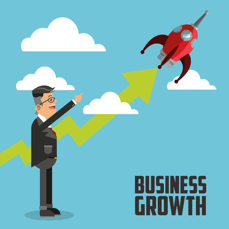 Business concept with growth icon designのイラスト素材