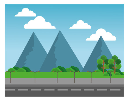 City concept with nature icon designのイラスト素材