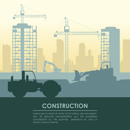 Under construction concept with city icon designのイラスト素材