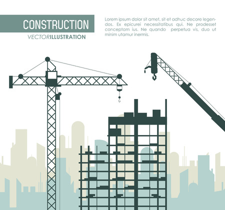 Under construction concept with city icon designのイラスト素材