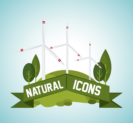 Natural concept with eco icons design, vector illustration 10 eps graphic.のイラスト素材