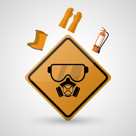 Safety concept with work icons design, vector illustrationのイラスト素材